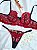 CONJUNTO PERSONALIZAVEL FIO BORBOLETA EM TULE DE BEIJO PRETO COM VERMELHO - Imagem 4
