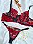CONJUNTO PERSONALIZAVEL FIO BORBOLETA EM TULE DE BEIJO PRETO COM VERMELHO - Imagem 6