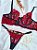 CONJUNTO PERSONALIZAVEL FIO BORBOLETA EM TULE DE BEIJO PRETO COM VERMELHO - Imagem 3