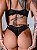 CONJUNTO PERSONALIZAVEL EM TULE ILUSION COM CORAÇÃO E RENDA PRETO - Imagem 1