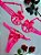 CONJUNTO PERSONALIZAVEL EM TULE COM LAÇO ROSA NEON - Imagem 1
