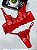CONJUNTO PERSONALIZAVEL FIO BORBOLETA EM TULE CHANTILLY VERMELHO - Imagem 3