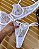 CONJUNTO PERSONALIZAVEL FIO BORBOLETA EM TULE CHANTILLY BRANCO - Imagem 6