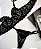 CONJUNTO PERSONALIZAVEL FIO BORBOLETA EM TULE DE BEIJO PRETO - Imagem 3