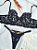 CONJUNTO PERSONALIZAVEL FIO BORBOLETA EM TULE DE BEIJO PRETO - Imagem 1