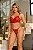 CONJUNTO PERSONALIZAVEL CROPPED TULE BORDADO PETALA VERMELHO ILUSION - Imagem 1