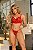 CONJUNTO PERSONALIZAVEL CROPPED TULE BORDADO PETALA VERMELHO ILUSION - Imagem 3