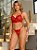 CONJUNTO PERSONALIZAVEL CROPPED TULE BORDADO PETALA VERMELHO ILUSION - Imagem 1