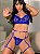 CONJUNTO PERSONALIZAVEL FIO BORBOLETA EM TULE COM PETALA AZUL BIC - Imagem 1