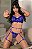 CONJUNTO PERSONALIZAVEL FIO BORBOLETA EM TULE COM PETALA AZUL BIC - Imagem 1