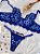 CONJUNTO PERSONALIZAVEL FIO BORBOLETA EM TULE COM CORAÇÃO AZUL BIC - Imagem 1