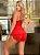 BABY DOLL LORENA COM CALCINHA PERSONALIZAVEL VERMELHO - Imagem 2