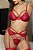 CONJUNTO LUXO SEM BOJO LAISE EM RENDÃO TRANSPARENTE VERMELHO - Imagem 7