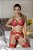 CONJUNTO LUXO SEM BOJO LAISE EM RENDÃO TRANSPARENTE VERMELHO - Imagem 12