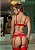 CONJUNTO LUXO SEM BOJO LAISE EM RENDÃO TRANSPARENTE VERMELHO - Imagem 9