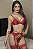 CONJUNTO LUXO SEM BOJO LAISE EM RENDÃO TRANSPARENTE VERMELHO - Imagem 5