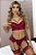 CONJUNTO LUXO CROPPED TRABALHADO EM RENDA FIO COM PERNEIRA E LIGA VERMELHO DELUXE - Imagem 8