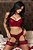 CONJUNTO LUXO CROPPED TRABALHADO EM RENDA FIO COM PERNEIRA E LIGA VERMELHO DELUXE - Imagem 10