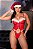 FANTASIA LUXO BODY MAMÃE NOEL COM GORRO - Imagem 1