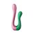 VIBRADOR DOUBLE PASSION ROSA E VERDE INTT COLLORS - Imagem 2