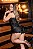 SHORT DOLL LUXO EM CETIM COM DECOTE EM RENDA PRETO - Imagem 5
