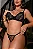 CONJUNTO PERSONALIZAVEL EM TULE COM CORAÇÃO E RENDA JADE PRETO - Imagem 4
