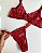 CONJUNTO PERSONALIZAVEL EM TULE COM CORAÇÃO E RENDA JADE VERMELHO - Imagem 6