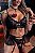 CONJUNTO LUXO SEM BOJO EM RENDA COM CINTA LIGA SAINHA PRETO - Imagem 4