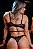 CONJUNTO LUXO GAROTA VENENO COM CINTA LIGA E CHOKER PRETO - Imagem 5