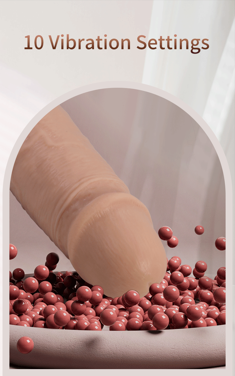 PÊNIS REALÍSTICO COM VIBRAÇÃO RECARREGAVEL SOREN PRETTY LOVE - Imagem 6