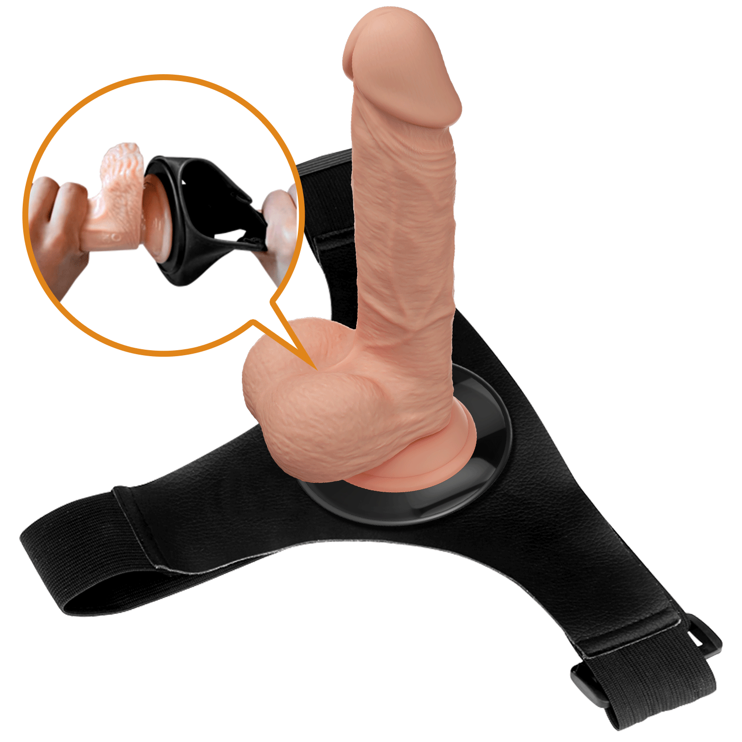CINTA PENIANA COM BASE PARA VENTOSA E PROTESE JERRY PRETTY LOVE - Imagem 3