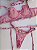 CONJUNTO PERSONALIZAVEL DAYANE EM TULE FLORAL ROSA HERA - Imagem 4