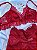 PIJAMA TRIO ENCANTO - SHORT, SUTIÂ E FIO PERSONALIZAVEL VERMELHO - Imagem 2
