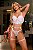 CONJUNTO PERSONALIZAVEL CROPPED TULE BORDADO CHINÊS BRANCO - Imagem 1
