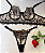 CONJUNTO PERSONALIZAVEL EM TULE CHINES PRETO ILUSION - Imagem 3