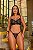CONJUNTO PERSONALIZAVEL FIO BORBOLETA EM TULE CHANTILLY PRETO - Imagem 1