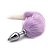 PLUG ANAL PEQUENO COM RABO DE RAPOSA ROXO E BRANCO - Imagem 3