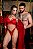 CONJUNTO EM CIRRE E RENDA COM BOJO VERMELHO - Imagem 4