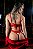 CONJUNTO EM CIRRE E RENDA COM BOJO VERMELHO - Imagem 3