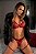 CONJUNTO EM RENDA "BITCH" VERMELHO DELUXE - Imagem 2