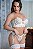 CONJUNTO TOMARA QUE CAIA EM TULE BORDADO GV BRANCO - Imagem 3