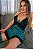 SHORT DOLL LUXO EM CETIM E RENDA JADE - Imagem 1