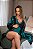 ROBE EM CETIM COM DETALHES EM RENDA SOFISTICADA VERDE JADE - Imagem 4