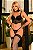 CONJUNTO PERSONALIZAVEL CROPPED TULE BORDADO CHINÊS PRETO - Imagem 1