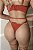 CONJUNTO PERSONALIZAVEL CROPPED TULE BORDADO CHINÊS VERMELHO ILUSION - Imagem 3