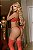 CONJUNTO PERSONALIZAVEL CROPPED BORDADO CORAÇÃO GRANDE VERMELHO - Imagem 2
