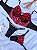 CONJUNTO PERSONALIZAVEL CROPPED BORDADO CORAÇÃO GRANDE PRETO E VERMELHO - Imagem 6