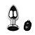 PLUG ANAL DE METAL COM VIBRO PEQUENO COM CONTROLE REMOTO - Imagem 1