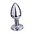 PLUG ANAL GRANDE DE METAL COM CRISTAL ARREDONDADO FURTA COR - Imagem 3