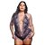 BODY EM RENDA BICOLOR MARINHO COM ROSE PLUS SIZE - Imagem 1